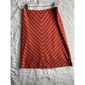 guess Medium womens skirts Pink Orange And Yellow Striped